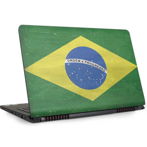 Brazil Flag Distressed Dell Inspiron Skin